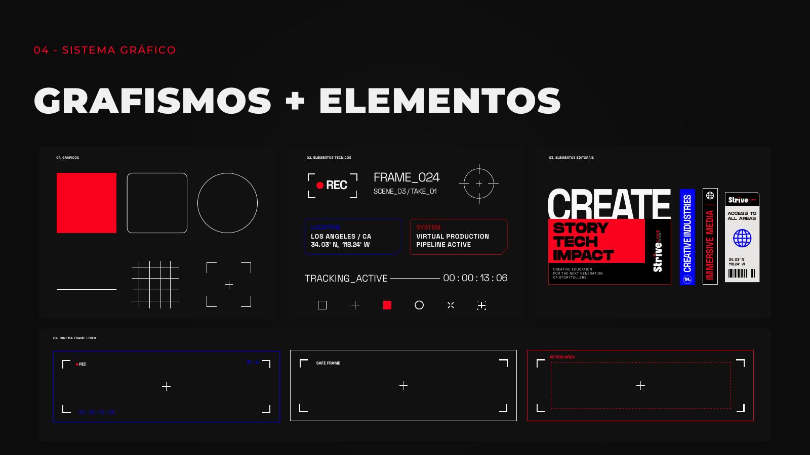 Grafismos e elementos Strive Labs